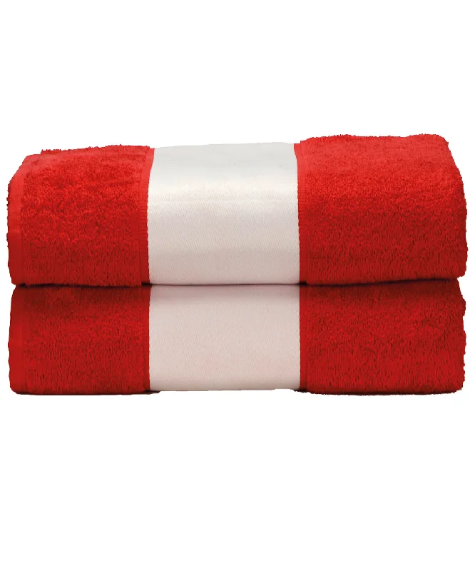 Fire Red - ARTG® SUBLI-Me® bath towelMetallic Jackets