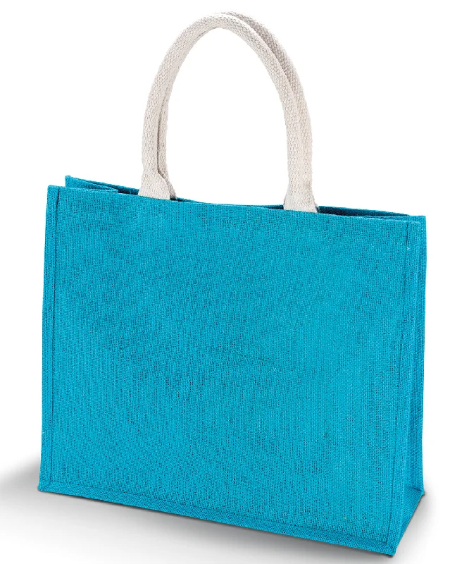 Turquoise - Jute beach bagWork Jackets