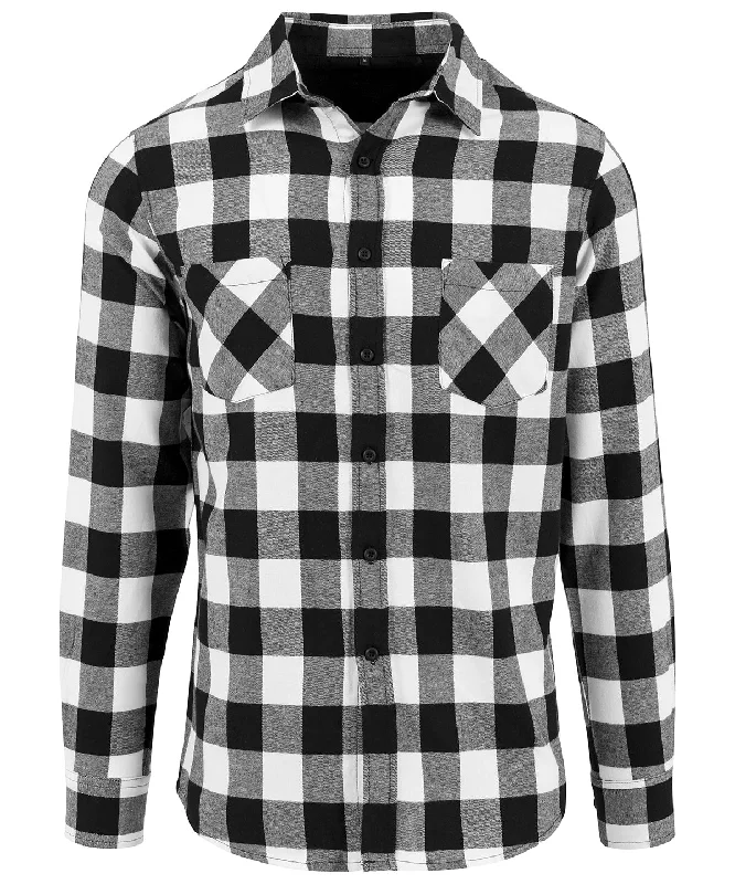 Black/White - Checked flannel shirtTasseled Jackets