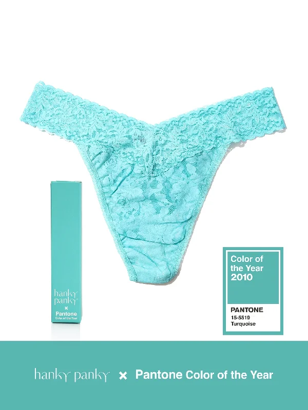 SkortsSignature Lace Original Rise Thong | PANTONE 15-5519 Turquoise