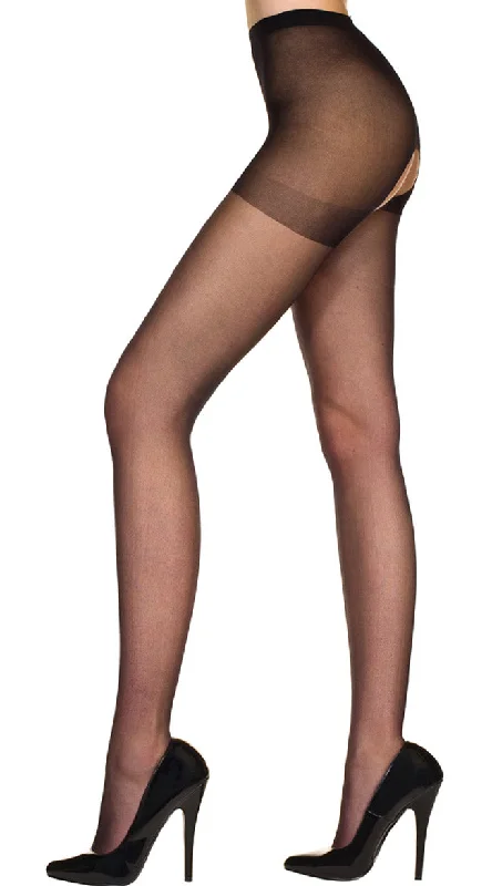 Utility PantsSheer Crotchless Pantyhose