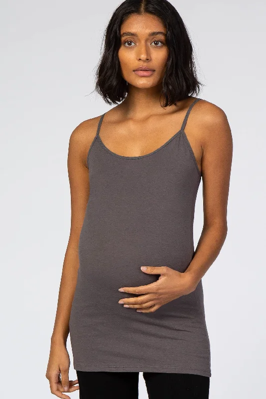 CamisoleMesaGrey Solid Maternity Cami