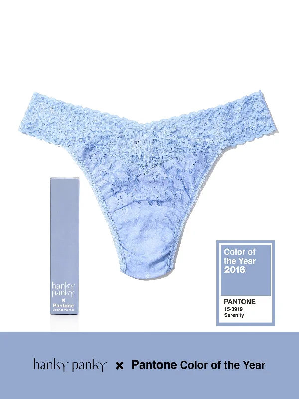 Pajama PantsSignature Lace Original Rise Thong | PANTONE 15-3919 Serenity