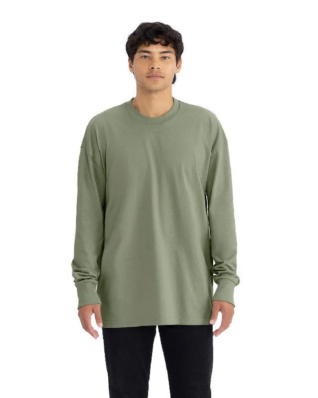 Next Level Apparel 7211 Unisex Heavyweight Cotton Long Sleeve T-ShirtLeather-Paneled Shirts