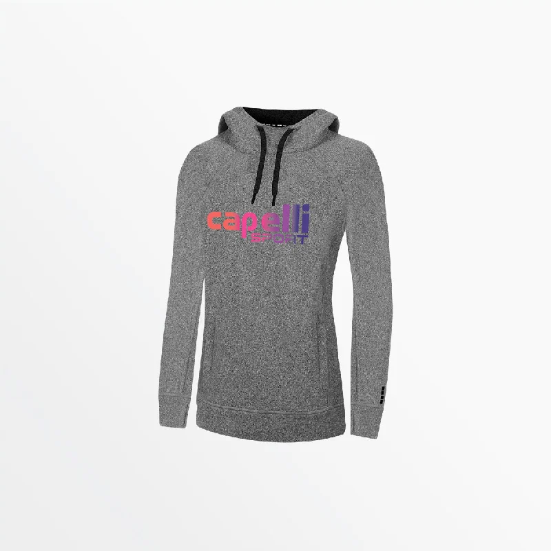 Running SweatshirtsGIRL'S LOGO HEATHER PULLOVER HOODIE