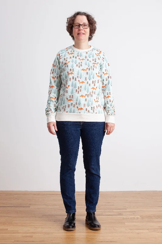 Ski SweatshirtsAdult Sweatshirt - Foxes Pale Blue