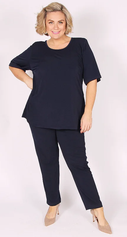 Dress PantsGently Tapered  Leg Pant Navy