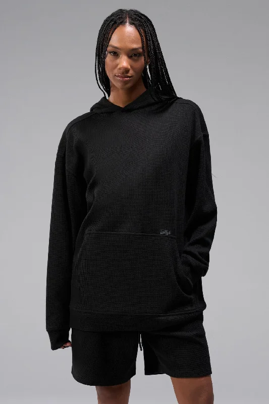 Asymmetrical HoodiesElevate Waffle Tech Hoodie