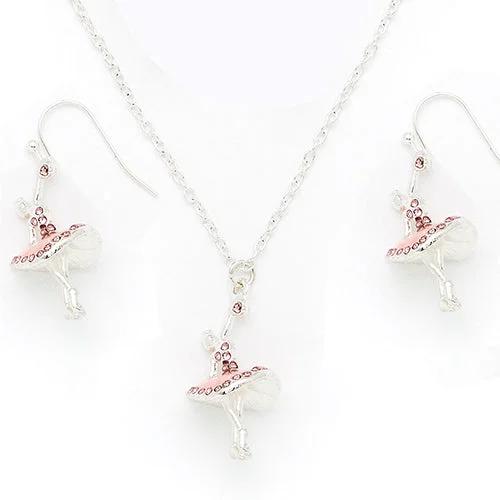 Dasha 3D Ballerina Necklace/Earring Set