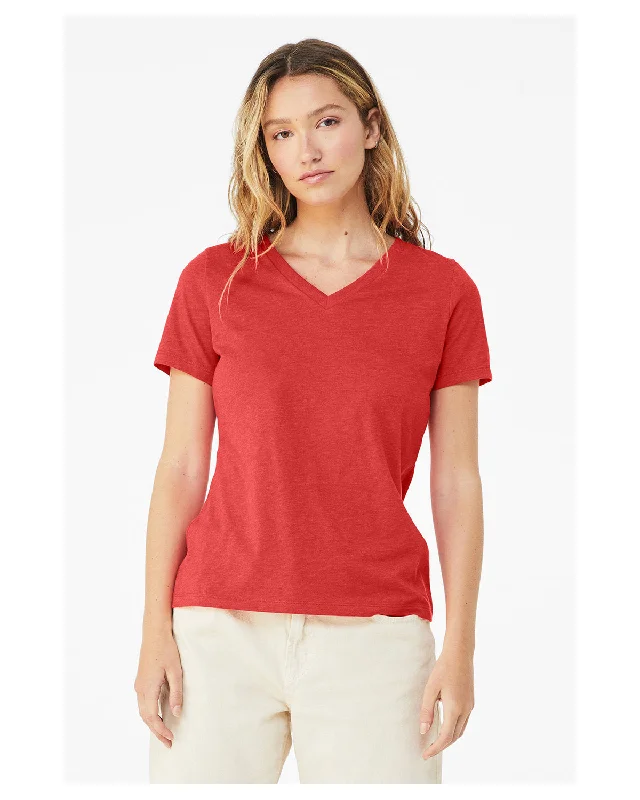 Bella + Canvas 6405CVC Ladies' Relaxed Heather CVC Jersey V-Neck T-ShirtWrap Shirts