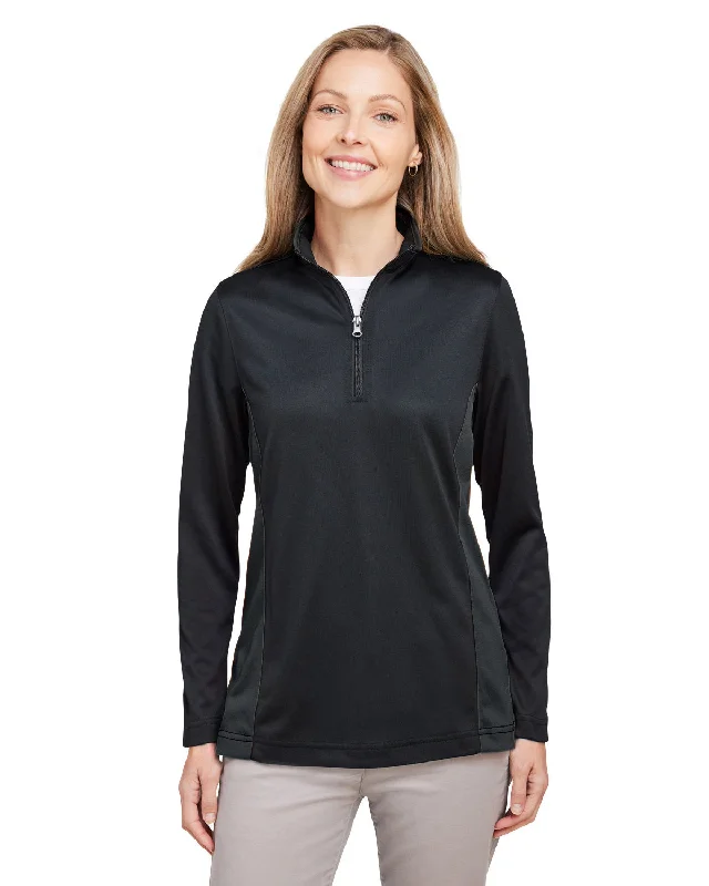 Harriton M786W Ladies' Flash Snag Protection Plus IL Colorblock Quarter-ZipMetallic Shirts