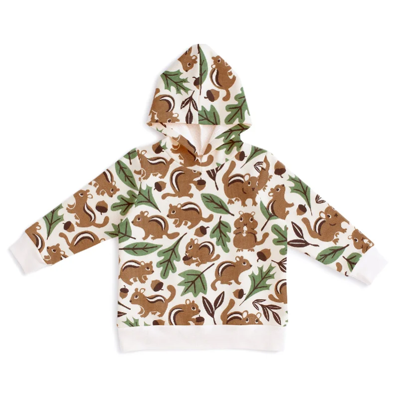 Studded SweatshirtsHoodie - Chipmunks Brown