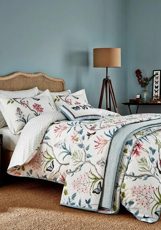 Sanderson Clementine Floral Duvet Cover Set, Duck Egg