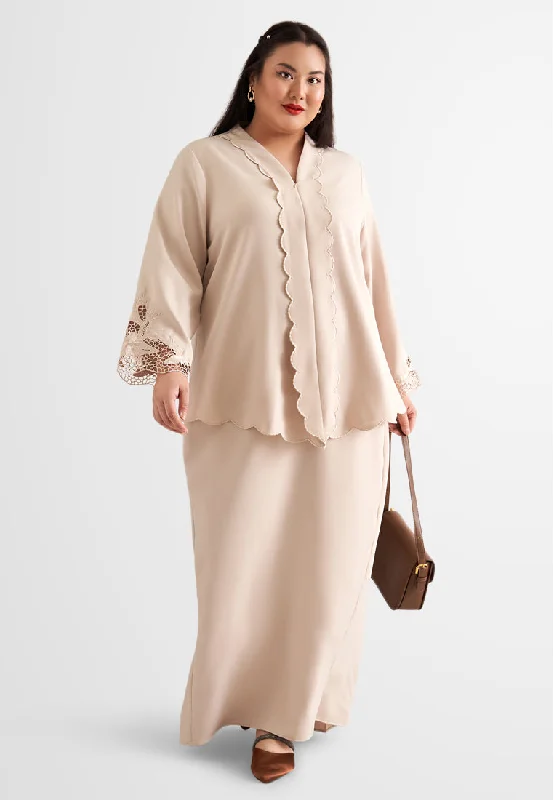 Khalisha Minimalist Sulam Kerawang Kebaya Set