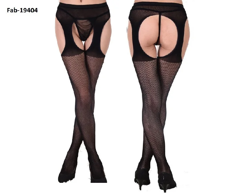 Patched PantsPantyhose Thigh-High  FAB-19404