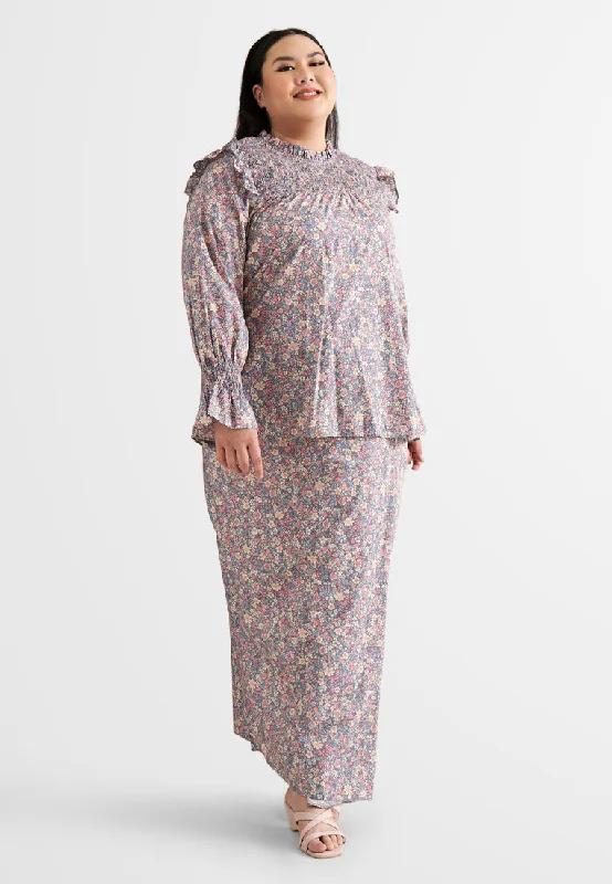 Siti Cotton Urban Smock High Neck Kurung Set