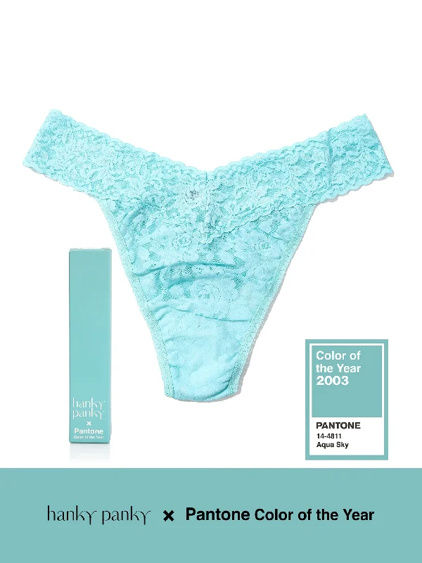 Fishing PantsSignature Lace Original Rise Thong | PANTONE 14-4811 Aqua Sky