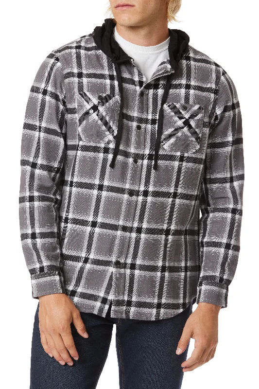 Compression SweatshirtsSwitchback Flannel Hoodie - Big and Tall