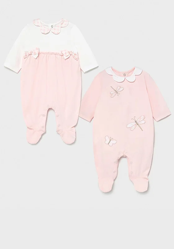 Mayoral Baby Girls Baby Grow Two Piece Set, Pink