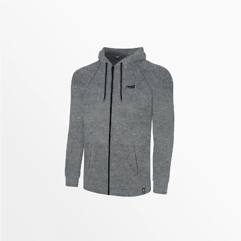 Cotton HoodiesMEN'S HEATHERED ZIP UP HOODIE