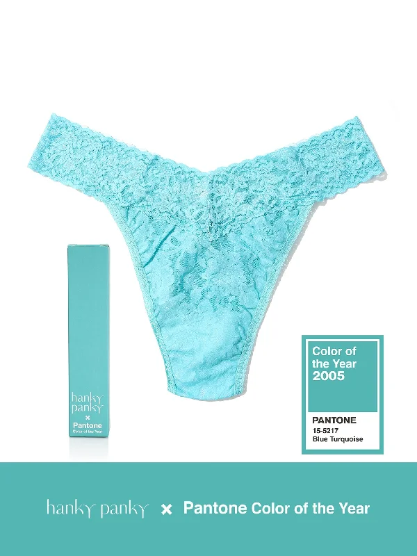 Hiking PantsSignature Lace Original Rise Thong | PANTONE 15-5217 Blue Turquoise