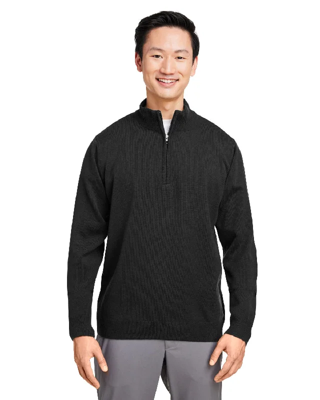 Harriton M421 Unisex Pilbloc Quarter-Zip SweaterLeather-Paneled Shirts