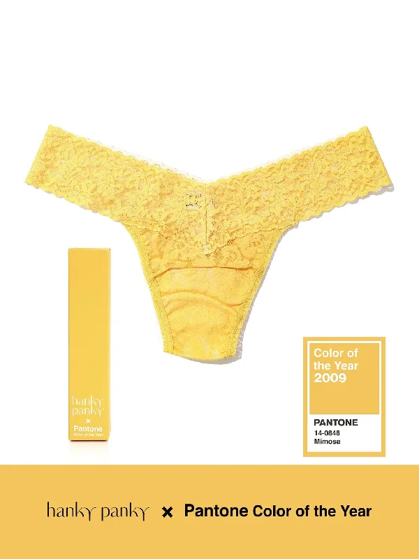 Convertible PantsSignature Lace Low Rise Thong | PANTONE 14-0848 Mimosa