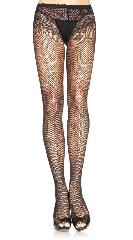 Bermuda ShortsRhinestone Detail Fishnet Pantyhose