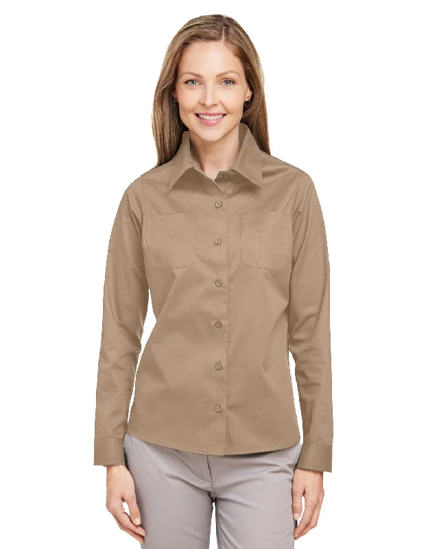 Harriton M585LW Ladies' Advantage IL Long-Sleeve WorkshirtPunk Shirts