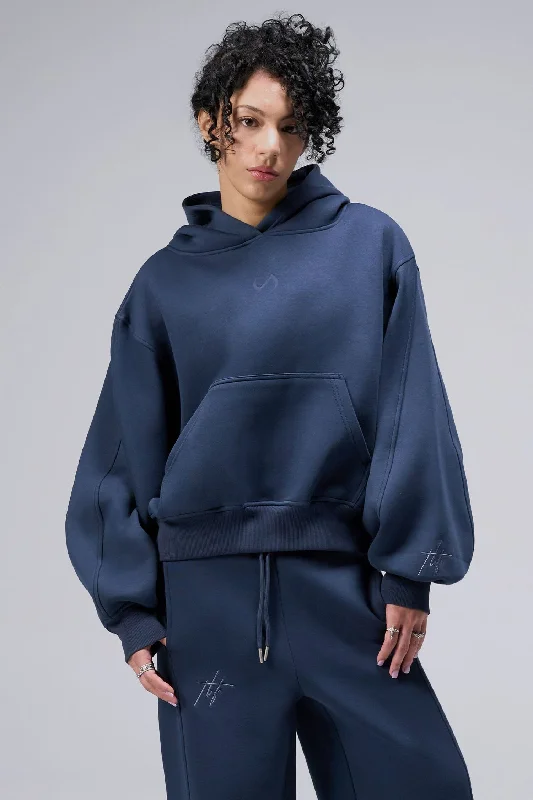 Wool Blend SweatshirtsScuba Tech Oversized Cropped Hoodie