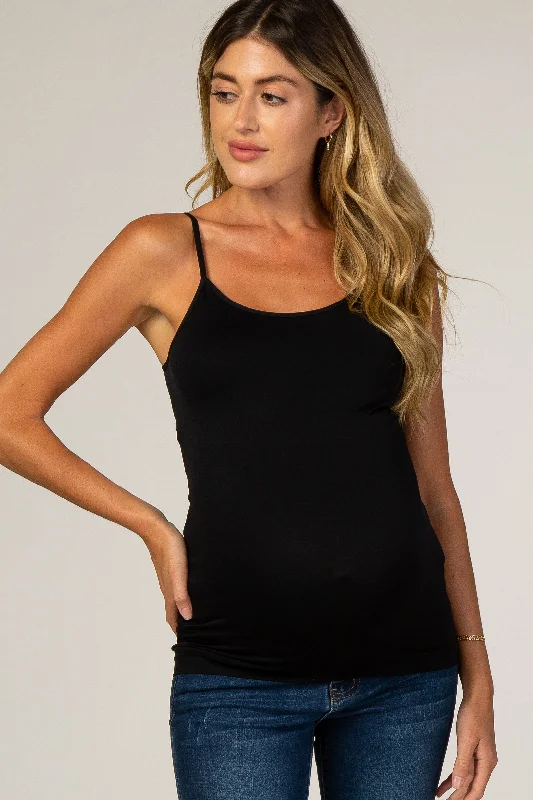 CamisoleVortexBlack Fitted Maternity Cami