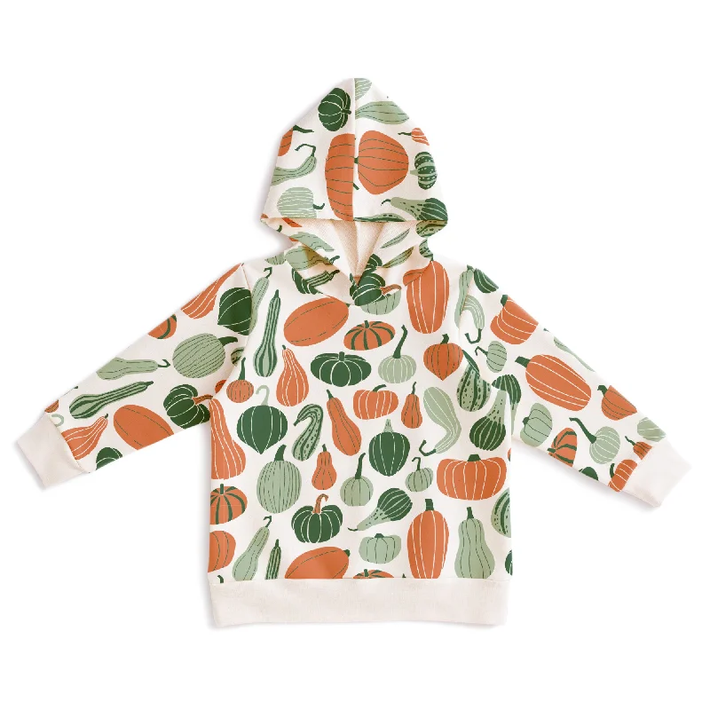 Distressed HoodiesHoodie - Gourds & Pumpkins Green & Orange