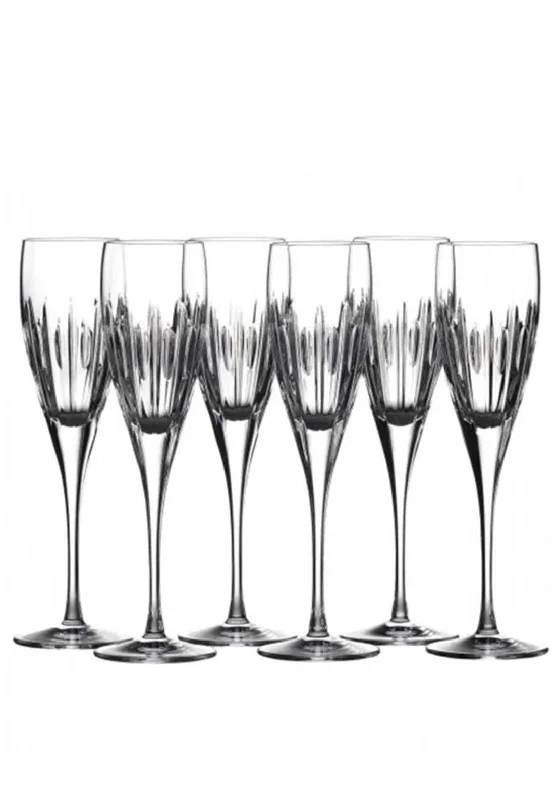 Waterford Crystal Ardan Mara Flute Set of 6 Glasses