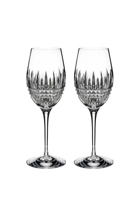 Waterford Crystal Lismore Diamond Wine Set of 2 Glasses