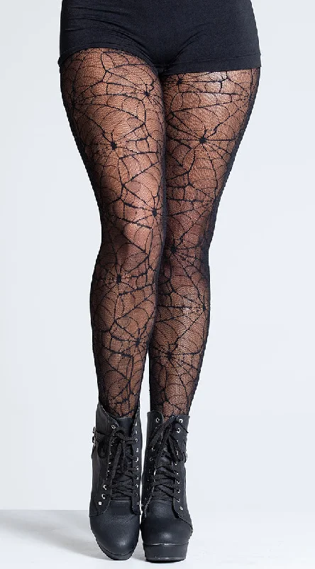 Insulated PantsSheer Spider Web Pantyhose