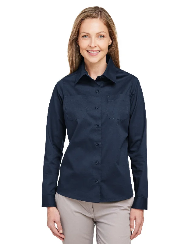 Harriton M585LW Ladies' Advantage IL Long-Sleeve WorkshirtRetro Shirts