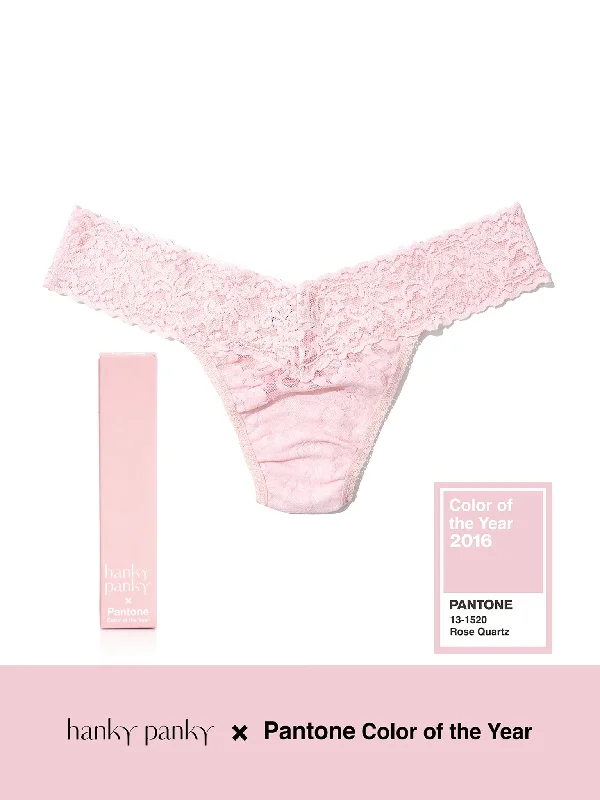 Wool PantsSignature Lace Low Rise Thong | PANTONE 13-1520 Rose Quartz