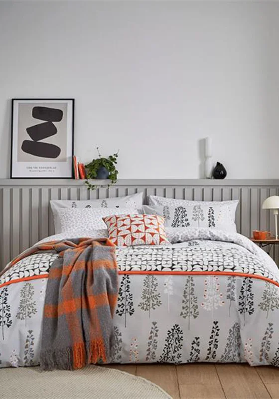 Helena Springfield Dahl Duvet Set, Mono Grey