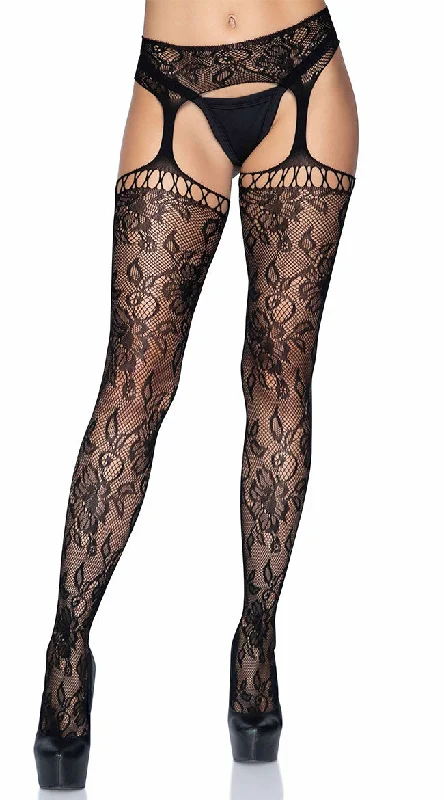 Utility PantsGardenia Lace Suspender Pantyhose