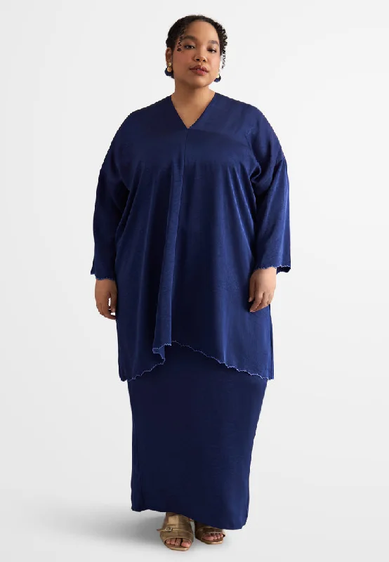 Sadika Satin Kaftan Kurung Set