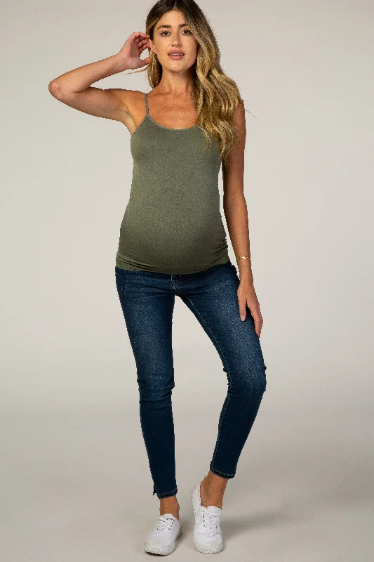 CamisoleValleyLight Olive Fitted Maternity Cami