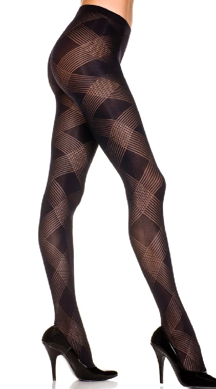 Military PantsSheer Pantyhose Large Diamond Pattern