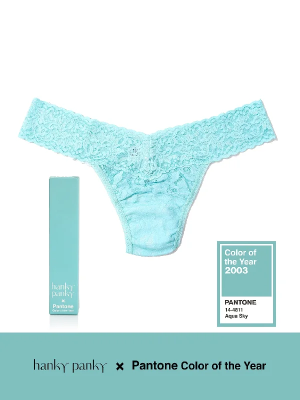 Cargo ShortsSignature Lace Low Rise Thong | PANTONE 14-4811 Aqua Sky