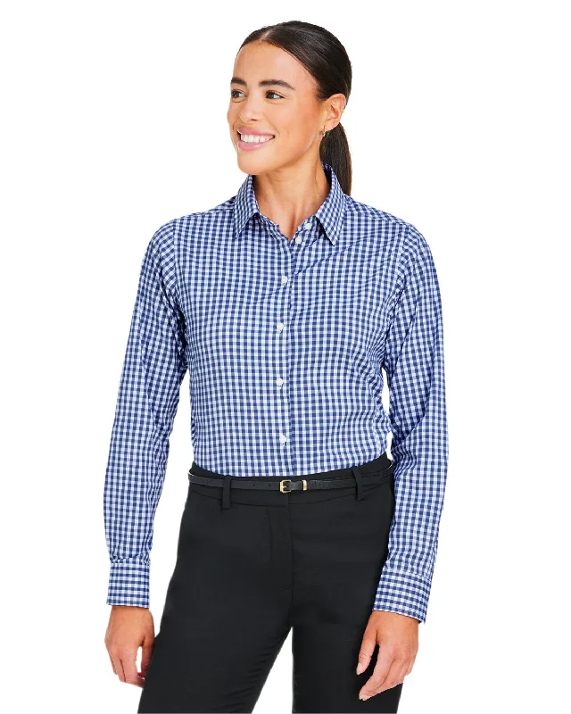 Devon & Jones DG536W CrownLux Performance Ladies' Gingham ShirtLogo Shirts