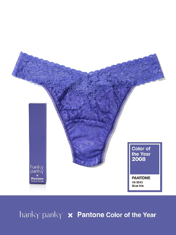 Carpenter PantsSignature Lace Original Rise Thong | PANTONE 18-3943 Blue Iris