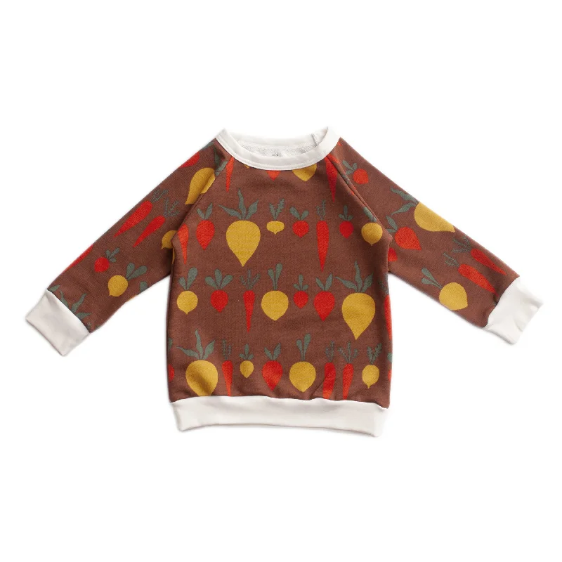 Reversible HoodiesSweatshirt - Root Vegetables Chestnut