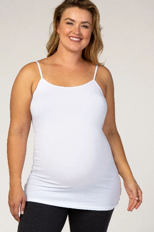 CamisoleHydraWhite Solid Maternity Plus Cami