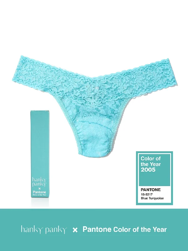 Board ShortsSignature Lace Low Rise Thong | PANTONE 15-5217 Blue Turquoise