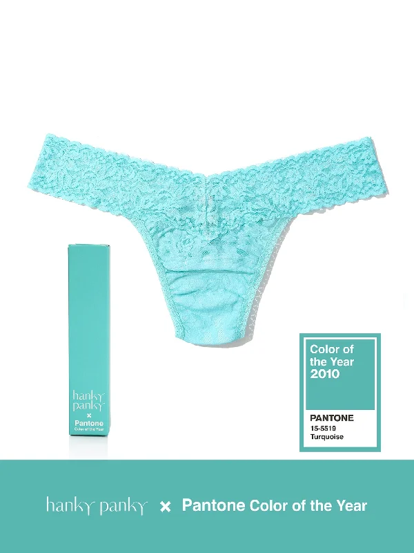 Pegged PantsSignature Lace Low Rise Thong | PANTONE 15-5519 Turquoise