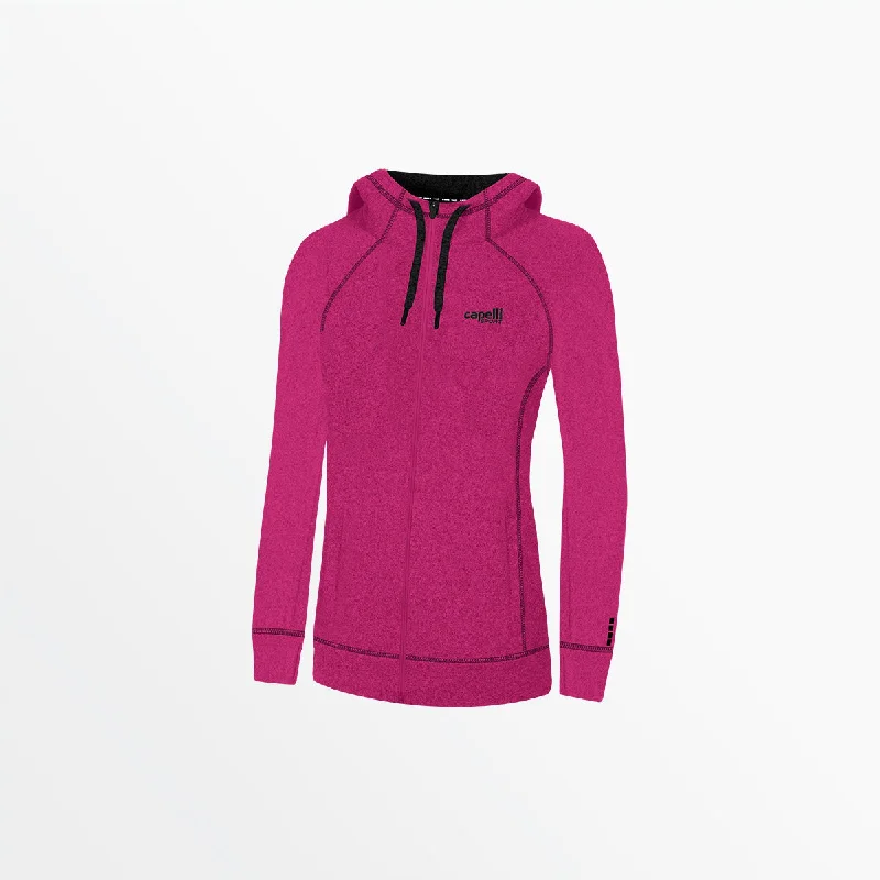 Designer SweatshirtsGIRL'S ESSENTIAL HEATHER ZIP UP HOODIE